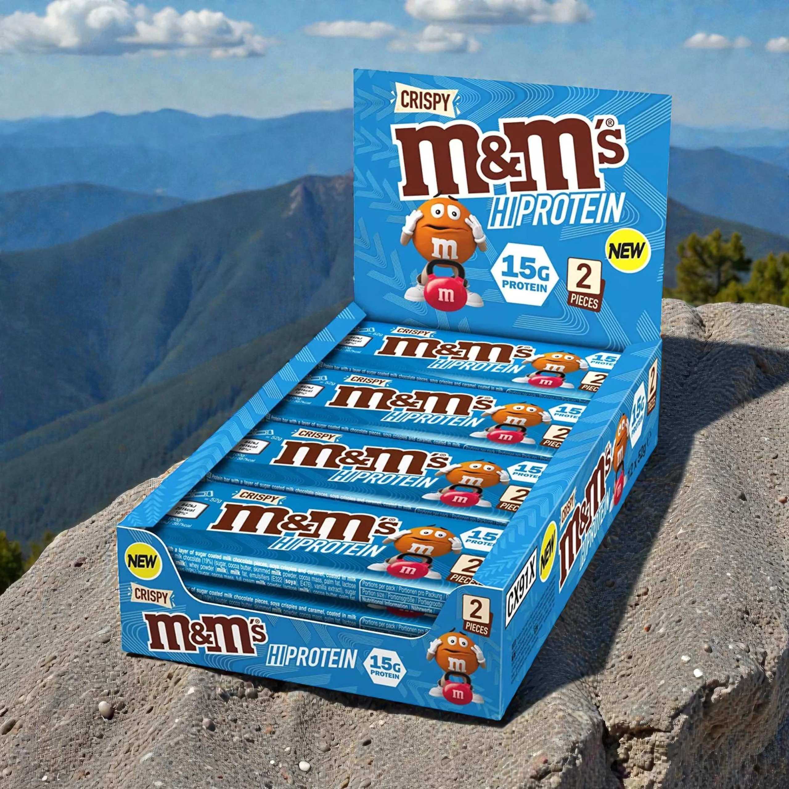 Mars - M&M`s Crispy HiProtein Bar - 12x 52g - WYPRZEDAŻ - 08-10